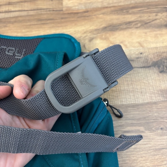 Osprey Jill Courier Flap Messenger Teal Crossbody Bag Vintage Y2K 2000s - Picture 4 of 10